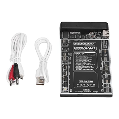 ciciglow Placa de Carga de Activación de Batería W209Pro V7.0, Placa de Circuito de Reparación de Batería de Carga Rápida con Pantalla LED para iPhone