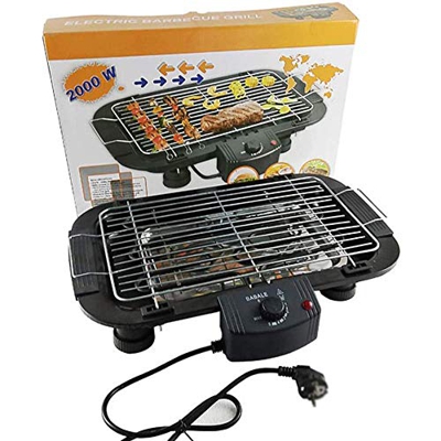 Parrilla Eléctrica para Barbacoa Mesa Sin Humo para Interiores Parrilla para Barbacoa con 5 Niveles De Ajuste De Temperatura para El Hogar Patio Al Ai