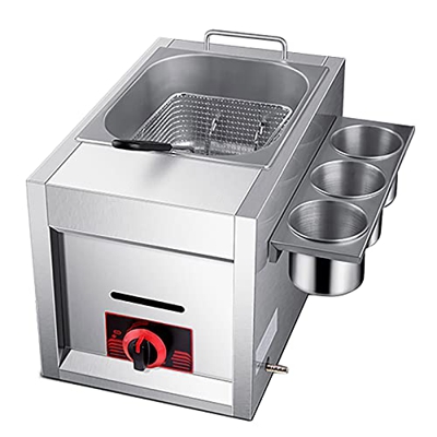 Freidora de Gas para Exteriores, freidora de Escritorio Multifuncional, freidora de Gas líquido para cocinar Patatas Fritas, Aros de Cebolla, Pollo Fr