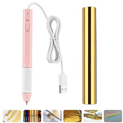 Juego de Rollos de Papel de Aluminio Activado por Calor y Papel de Aluminio para Hacer Tarjetas,Kits Herramientas para álbumes de Recortes,Punta están