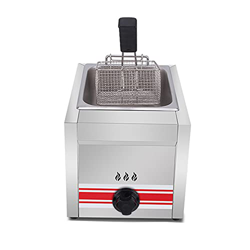 Freidora de Gas Freidoras comerciales Freidora de Gas Comercial de encimera Control de Temperatura Independiente de Acero Inoxidable Calentamiento Uni en oferta