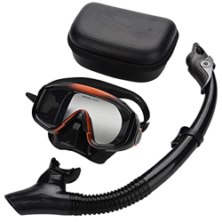 QHYXT Juego de esnórquel para Adultos, máscara de esnórquel con Parte Superior Seca, Vidrio Templado, antivaho, Gafas de Buceo, Equipo de esnórquel, r precio