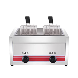 Freidora de Gas Profesional Freidora Francesa de Acero Inoxidable para Restaurante Comercial Encimera Cocina Familiar precio