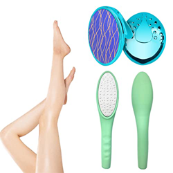 ACTUALIZAR Borrador de cabello de cristal+limas para pies para pieles duras, removedor de cabello sin dolor mágico Herramienta exfoliante para la piel precio