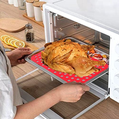 Accesorio De Freidora De Aire Sin Aceite, Revestimientos Antiadherente De Silicona para Freidora De Aire De Doble Cesta, Alfombrilla Reutilizable De S