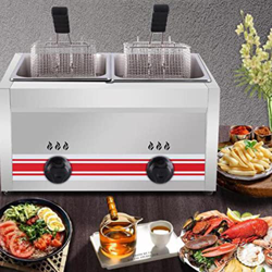 Freidora De Gas, Freidora De Gas 10/20 Freidora De Viruta De Gas Acero Inoxidable De Grado Alimenticio Encendido De Pulso Electrónico Antideslizante A precio