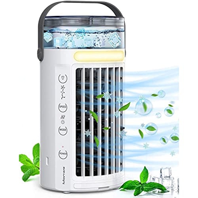 VVLXRIC Neveras PequeñAs Portatiles, Fuente De AlimentacióN por Cable USB Ventilador Portatil USB - 3 Velocidades Ajustables Air Conditioner Portable,