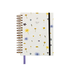 Agenda Escolar Camomila Semana Vista: empieza en septiembre de 2022 y acaba en agosto de 2023, Tapa dura, Incluye 126 stickers, Goma elástica y Cinta  precio