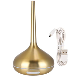 Difusor Dorado, ANGGREK 120Ml Humidificador Difusor de Aromaterapia 7 Colores Led Luz Nocturna Humidificador de Aire Dorado en oferta