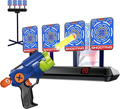 BOWJETE Objetivo Digital de Tiro con Dardos de Espuma de Disparo de Ondas de Choque y más de 20 Flechas, Juguete de Tiro 5 6 7 8 9 para niños Mayores 