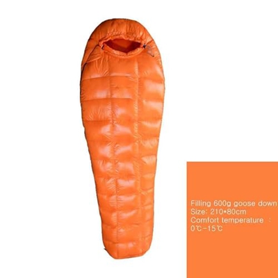 Saco de Dormir de plumón de Ganso Relleno de Momia 400g/600g Impermeable a Prueba de Viento portátil Viaje Senderismo Camping Equipo