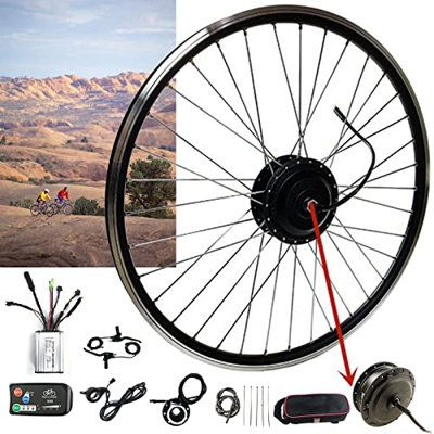 Niczu Kit de Conversión de Bicicleta Eléctrica 20 24 26 27,5 28 29 Pulgadas 700C Rueda Delantera 36V 350W Motor de Cubo de Ciclismo Kit de Conversión 