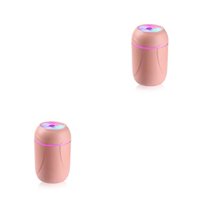 lmoikesz 2 Juegos de Humidificador de aire Recargable Difusor de tiempo para el hogar Ajustable Portátil para dormir Cool Spray Mist Maker con hisopo 