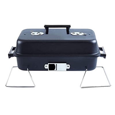 TZKUA Parrilla de Barbacoa de carbón Plegable, Parrilla de carbón portátil con Tapa, Juegos de Herramientas de Barbacoa para pícnic al Aire Libre, Par