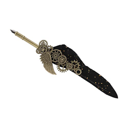 Juego de pluma estilográfica, pluma estilográfica de patrón exquisito, punta de acero inoxidable resistente al desgaste de estilo Vintage para el hoga características