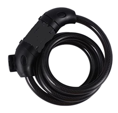 SSIJK Bloqueo de códigos portátiles Anti-Robo Adecuado for Accesorios de Bloqueo de Scooter eléctrico (Color : Black)