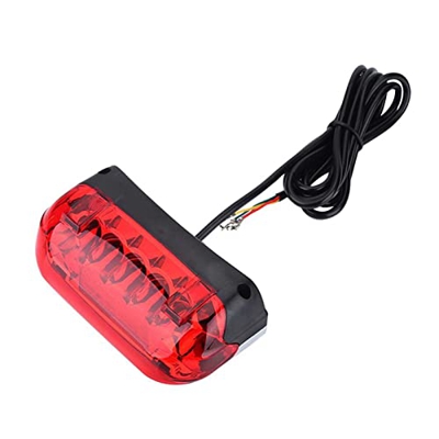 SSIJK 3 LED 6V / 48V Luz de Freno indicador de la luz Trasera Ajuste for Scooters eléctricos Indicador de Freno de Bicicleta DIRIGIÓ Lámpara de Advert