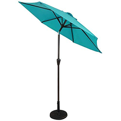 Sombrilla de jardín de 2,25 m, sombrilla de piscina, playa/jardín, manivela para levantar y bajar sombrilla de jardín y patio, protección UPF 50+ precio