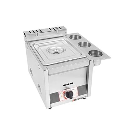 Freidora de Gas de Gran Capacidad de 10/20/30L, freidora de GLP Comercial para el hogar de Acero Inoxidable, Potencia de Fuego Ajustable con cestas y 