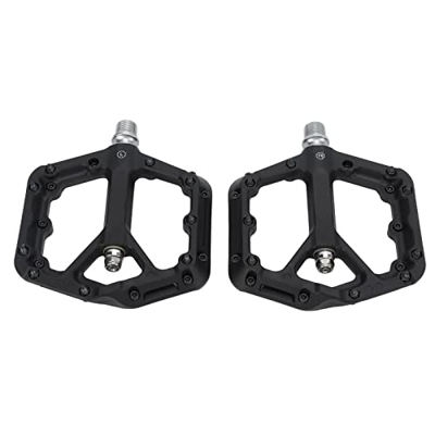 LBEC Pedales de Bicicleta, diseño de Bloque Pedales de Bicicleta de montaña Rodamientos sellados Negros para Bicicletas por kilómetro para vehículos r