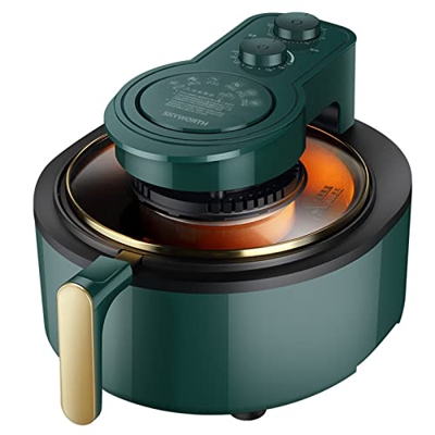 Freidora De Aire Horno Caliente Eléctrico Cocina Sin Aceite, Freidora De Aire Visual Gran Capacidad 6L Horno Automático Inteligente Freidora Aire Mult