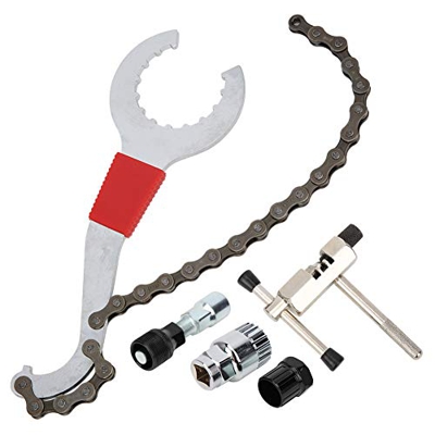 Juego de Herramientas para Bicicleta, Extractor de Volante, 5 Piezas, Accesorios para Bicicletas, Cortador de Cadena, Resistente a la Oxidación para B