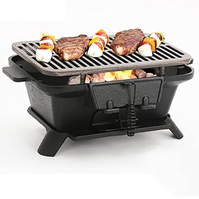 Carbono al aire libre portátil de la cocina de la barbacoa, parrilla del hierro fundido, placa comercial al aire libre de la parrilla del marisco de l