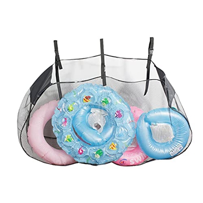 Bolsa de almacenamiento para piscina, almacenamiento colgante para piscinas, versátil y profesional, resistente, para flotadores, pelotas, juguetes hi