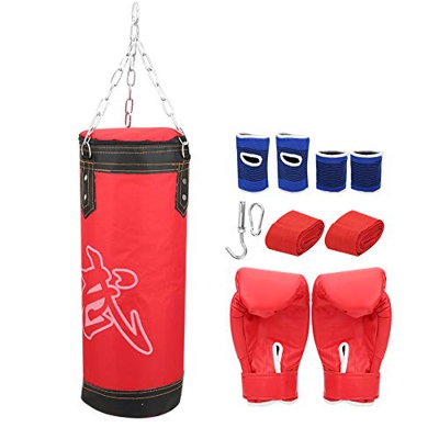 Uadme Saco de Arena Colgante para niños - Sanda Entrenamiento de Boxeo Sacos de Arena Colgantes Entrenamiento de 3 Capas Fitness Gota llamativa Saco d