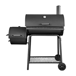 Parrilla grande para barbacoa de carbón, parrilla para barbacoa con indicador de calor, lavabo de carbón con cajón elevable, carrito con ruedas, mesa  precio