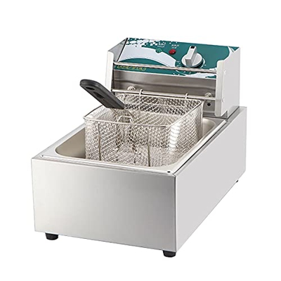 Freidora 2500 W Freidora eléctrica Profesional con depósito de Acero Inoxidable de Alta Capacidad y Pala Cesta para cocinar Comidas en Familia