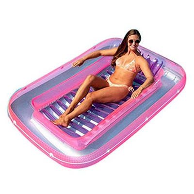 QILIN Breeze Raft, Bote Inflable para Flotar en la Piscina, bañera de Bronceado con Almohada Inflable para la Familia al Aire Libre, jardín, Fiesta de