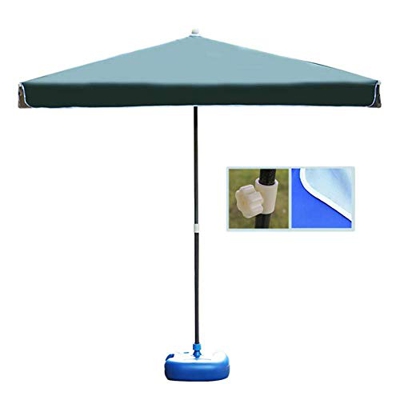 Sombrilla de jardín Sombrilla de playa de patio cuadrado de 6.5 pies Refugio solar, Sombrilla de mercado exterior portátil para terraza de mesa al air