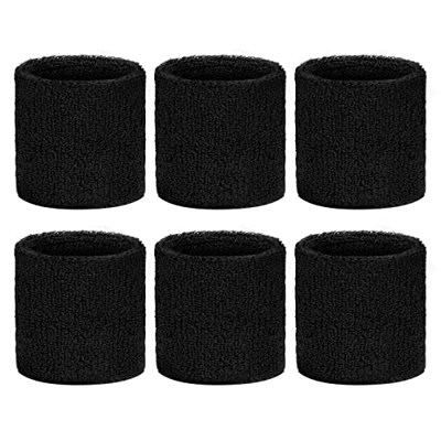 Flintronic 6PCS de Juego de Muñequeras, Muñequeras Deportivas para Hombres y Mujeres, Muñequeras para el Sudor, Engrosadas Suaves para Baloncesto, Gim