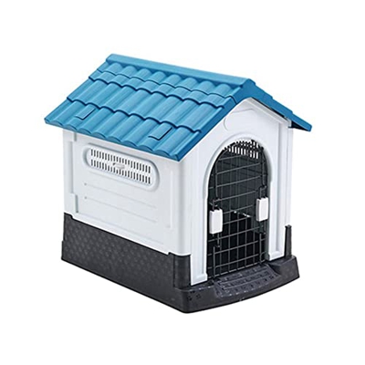 Casetas para Perros Refugio para Mascotas De Casa De Perro De Plástico, Perreras Grandes, Medianas Y Pequeñas con Rejillas De Ventilación Y Piso Eleva