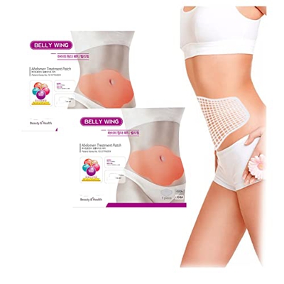 JZX 10/30pcs BurnUp Belly Shaping Patch, Burn Fats Korean SlimmingPatch, Korea Wonder Patch Burn Belly Fat Wing Lose Weight (10pcs)