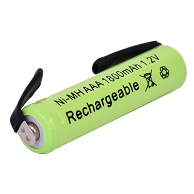 Batería Recargable de Iones de Litio AAA 1800Mah 1,2 V Ni-Mh con celda de batería Recargable de pestañas de Soldadura, para afeitadora eléctrica, maqu
