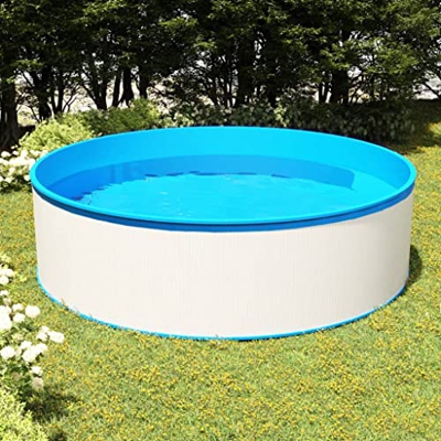 Piscina infantil con pared de acero, piscina familiar, piscina infantil, aspersor, piscina de jardín, piscina para perros y niños, piscina para niños 