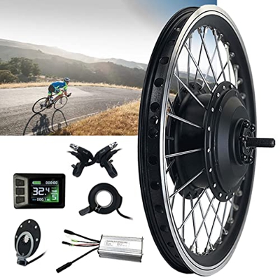 Niczu Kit Conversión Bicicleta Eléctrica a Prueba Agua, Rueda Delantera 20 24 26 27,5 28 29 Pulgadas 700C, Kit Motor Accionamiento Delantero 36V 500W,