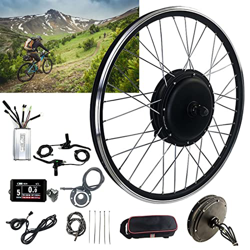 Niczu 20 24 26 27.5 28 29 Pulgadas 700C Kit de Conversión de Bicicleta Eléctrica, Kit Conversión Pedelec, 36V 500W Motor de Cubo de Rueda Delantera si en oferta