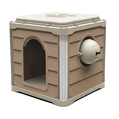 LOBOO – Casa para Perros y Gatos Smartkave Cube Alaska Modular con Suelo Elevado y Paredes con Aislamiento Comedero Divertido Bordes Redondeados Segur