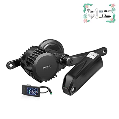BAFANG Mid Motor Kit 250W 350W 500W 750W 1000W BBS01B BBS02B G340 BBS-HD G320 36V 48V 52V, Kit de Conversión de Bicicleta Eléctrica con MAX Batería de