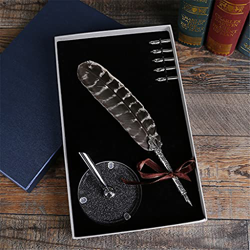 n/A Feather Quill Metal Nib Dip Plan String String STECT SITION Caja DE PAPELERÍA FUNDADOR DE LA Fuente (Color : C) características