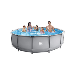 Happy People Piscina de marco de acero, 540 x 122 cm, color gris características