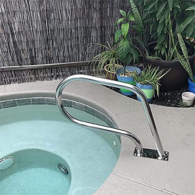 RKNHXAJ Pasamonias de Piscina para Piscinas molidas, baños de Aguas Termales, Parques acuáticos, 304 barandas de Piscina de Acero Inoxidable - fácil d