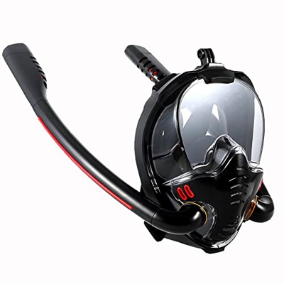 Gafas de Buceo Máscara De Esnórquel, Máscara De Esnórquel De Cara Completa Antivaho Y A Prueba De Fugas, Máscara De Buceo De Silicona, Tres Tesoros De