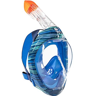 AMZOPDGS Buceo Snorkel Plegable 180 Vista panorámica Respiración Libre Cara Completa Snorkel con
