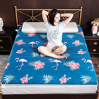 YIbing Colchón Japonés Shiki Futon, Colchón De Piso, Colchón De Invitados Enrollable Plegable Tatami De 4 Pulgadas De Espesor, Colchón Portátil para A