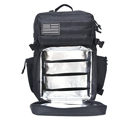 ELITEX Mochila 45L Táctica Militar Bandera USA Impermeable Deportiva CrossTraining Aire Libre Deportes Gimnasio Portatil Oxford 900D (Compartimento Co