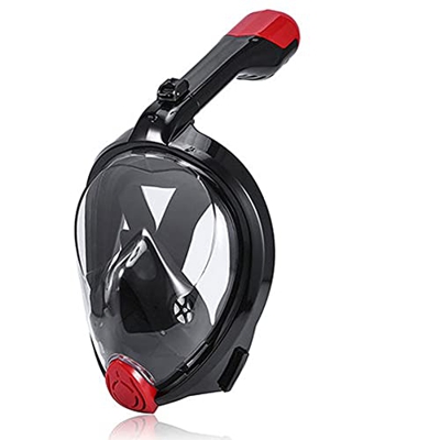 AMZOPDGS Buceo Snorkel Plegable 180 Vista panorámica Respiración Libre Cara Completa Snorkel con Traje de Adulto